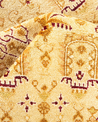 Traditional Mogul Ivory Wool Area Rug 8' 1" x 10' 1" - Solo Rugs