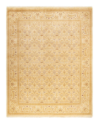 Traditional Mogul Ivory Wool Area Rug 8' 1" x 10' 1" - Solo Rugs