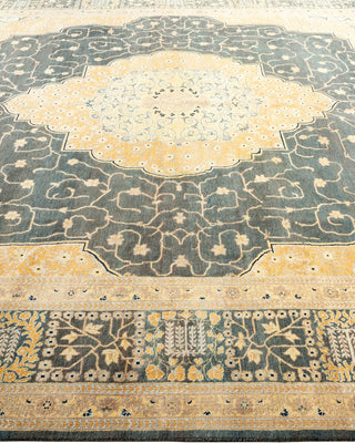 Traditional Mogul Gray Wool Area Rug 8' 1" x 10' 8" - Solo Rugs
