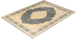 Traditional Mogul Gray Wool Area Rug 8' 1" x 10' 8" - Solo Rugs