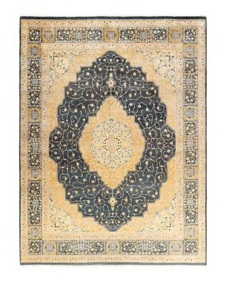 Traditional Mogul Gray Wool Area Rug 8' 1" x 10' 8" - Solo Rugs