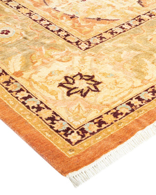 Traditional Mogul Brown Wool Area Rug 7' 10" x 10' 1" - Solo Rugs