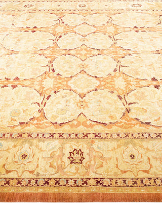 Traditional Mogul Brown Wool Area Rug 7' 10" x 10' 1" - Solo Rugs