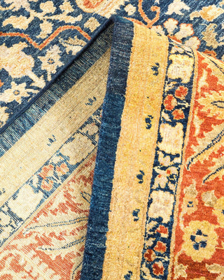 Traditional Mogul Blue Wool Area Rug 8' 1" x 10' 0" - Solo Rugs