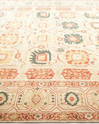 Traditional Mogul Ivory Wool Area Rug 8' 3" x 10' 5" - Solo Rugs