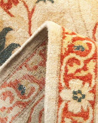 Traditional Mogul Ivory Wool Area Rug 8' 3" x 10' 5" - Solo Rugs