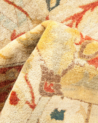 Traditional Mogul Ivory Wool Area Rug 8' 3" x 10' 5" - Solo Rugs