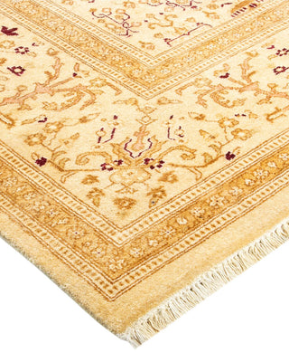 Traditional Mogul Ivory Wool Area Rug 7' 10" x 10' 2" - Solo Rugs