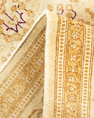 Traditional Mogul Ivory Wool Area Rug 7' 10" x 10' 2" - Solo Rugs