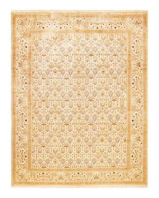 Traditional Mogul Ivory Wool Area Rug 7' 10" x 10' 2" - Solo Rugs
