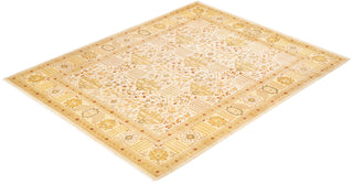 Traditional Mogul Ivory Wool Area Rug 8' 2" x 10' 6" - Solo Rugs