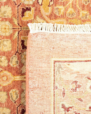Traditional Mogul Pink Wool Area Rug 8' 1" x 9' 10" - Solo Rugs