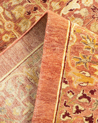 Traditional Mogul Pink Wool Area Rug 8' 1" x 9' 10" - Solo Rugs