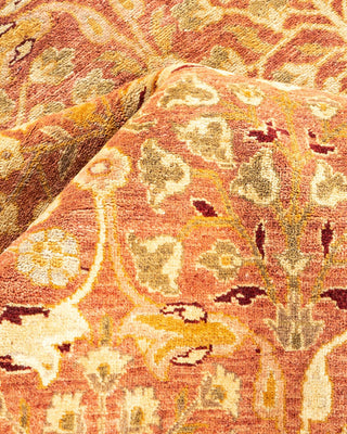 Traditional Mogul Pink Wool Area Rug 8' 1" x 9' 10" - Solo Rugs