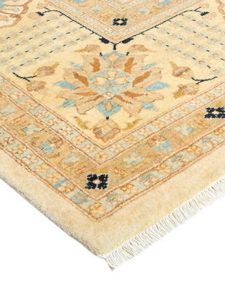 Traditional Mogul Ivory Wool Area Rug 8' 2" x 10' 2" - Solo Rugs