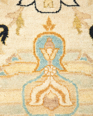 Traditional Mogul Ivory Wool Area Rug 8' 2" x 10' 2" - Solo Rugs
