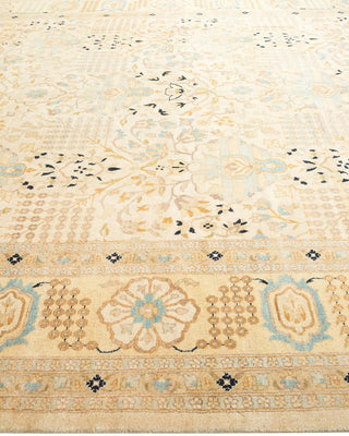 Traditional Mogul Ivory Wool Area Rug 8' 2" x 10' 2" - Solo Rugs
