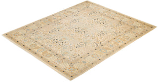 Traditional Mogul Ivory Wool Area Rug 8' 2" x 10' 2" - Solo Rugs