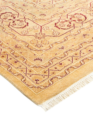 Traditional Mogul Ivory Wool Area Rug 8' 1" x 10' 6" - Solo Rugs