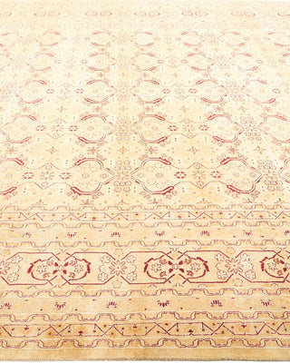 Traditional Mogul Ivory Wool Area Rug 8' 1" x 10' 6" - Solo Rugs