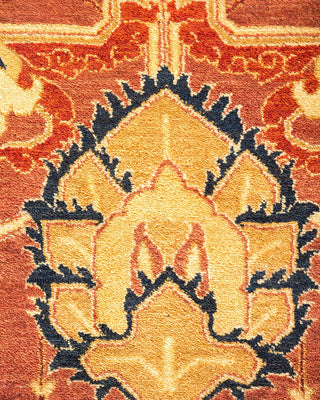 Traditional Mogul Orange Wool Area Rug 8' 1" x 10' 2" - Solo Rugs