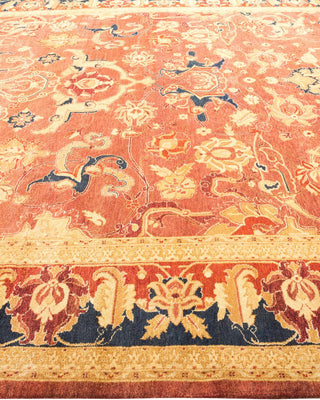 Traditional Mogul Orange Wool Area Rug 8' 1" x 10' 2" - Solo Rugs
