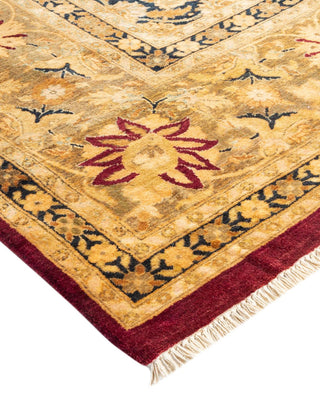Traditional Mogul Red Wool Area Rug 7' 10" x 10' 1" - Solo Rugs