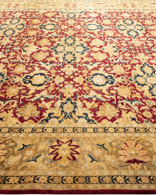 Traditional Mogul Red Wool Area Rug 7' 10" x 10' 1" - Solo Rugs