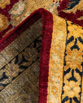 Traditional Mogul Red Wool Area Rug 7' 10" x 10' 1" - Solo Rugs