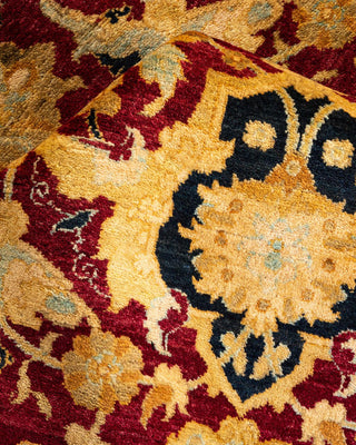 Traditional Mogul Red Wool Area Rug 7' 10" x 10' 1" - Solo Rugs