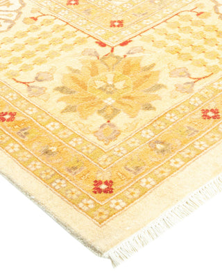 Traditional Mogul Ivory Wool Area Rug 8' 1" x 10' 2" - Solo Rugs