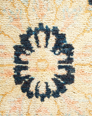 Traditional Mogul Blue Wool Area Rug 6' 1" x 9' 6" - Solo Rugs