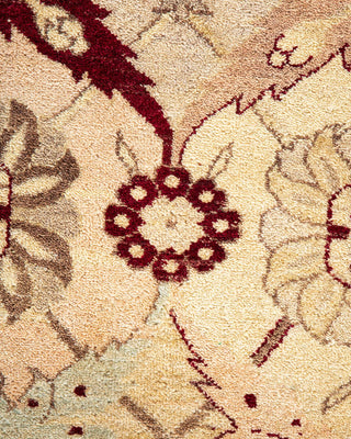 Traditional Mogul Ivory Wool Area Rug 9' 3" x 11' 10" - Solo Rugs