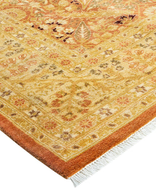 Traditional Mogul Brown Wool Area Rug 6' 1" x 8' 1" - Solo Rugs