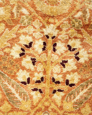 Traditional Mogul Brown Wool Area Rug 6' 1" x 8' 1" - Solo Rugs