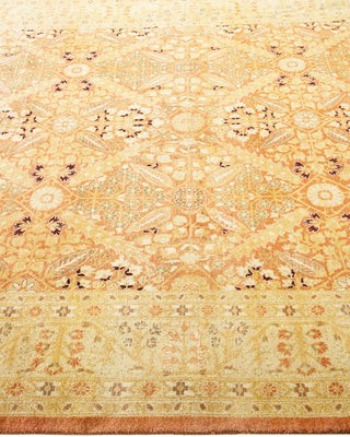 Traditional Mogul Brown Wool Area Rug 6' 1" x 8' 1" - Solo Rugs