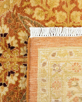 Traditional Mogul Brown Wool Area Rug 6' 1" x 8' 1" - Solo Rugs