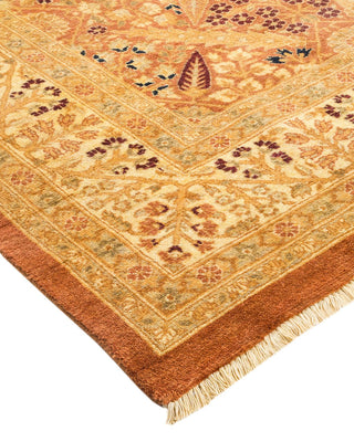 Traditional Mogul Brown Wool Area Rug 6' 0" x 9' 1" - Solo Rugs