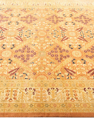 Traditional Mogul Brown Wool Area Rug 6' 0" x 9' 1" - Solo Rugs