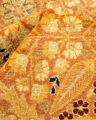 Traditional Mogul Brown Wool Area Rug 6' 0" x 9' 1" - Solo Rugs