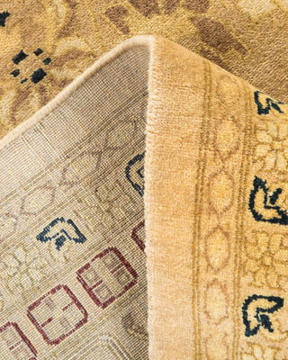 Traditional Mogul Yellow Wool Area Rug 5' 10" x 9' 1" - Solo Rugs