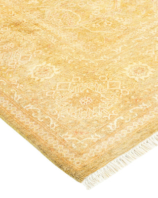 Traditional Mogul Green Wool Area Rug 6' 1" x 8' 8" - Solo Rugs