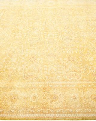 Traditional Mogul Green Wool Area Rug 6' 1" x 8' 8" - Solo Rugs