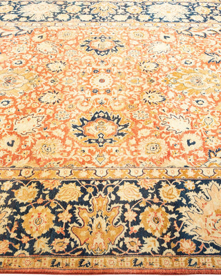 Traditional Mogul Orange Wool Area Rug 6' 0" x 9' 1" - Solo Rugs