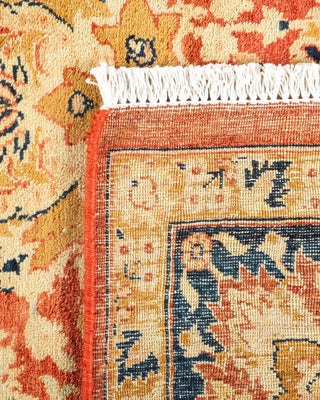 Traditional Mogul Orange Wool Area Rug 6' 0" x 9' 1" - Solo Rugs