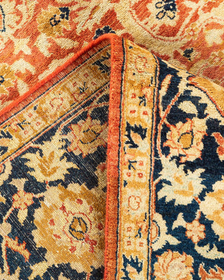 Traditional Mogul Orange Wool Area Rug 6' 0" x 9' 1" - Solo Rugs