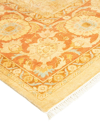 Traditional Mogul Ivory Wool Area Rug 9' 0" x 11' 10" - Solo Rugs