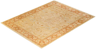 Traditional Mogul Ivory Wool Area Rug 9' 0" x 11' 10" - Solo Rugs