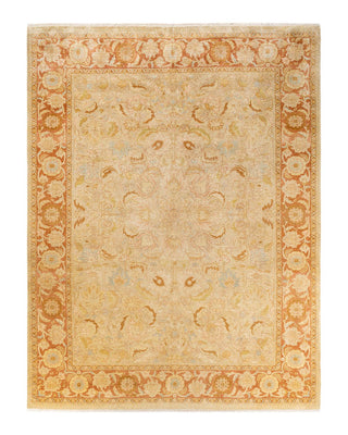 Traditional Mogul Ivory Wool Area Rug 9' 0" x 11' 10" - Solo Rugs