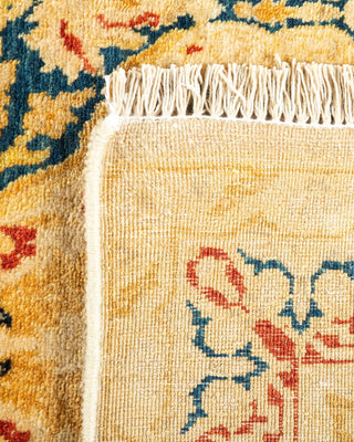 Traditional Mogul Ivory Wool Area Rug 6' 2" x 8' 8" - Solo Rugs